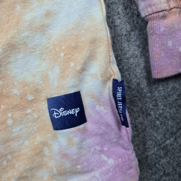 Walt Disney Spirit Jersey Shirt Unisex Large Orange Pink Tie Dye Long Sleeve - Picture 5 of 14